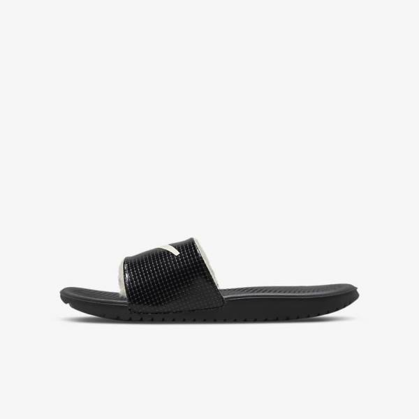 Nike Kawa SE Older Badslippers Kinderen Zwart | NK406MUB