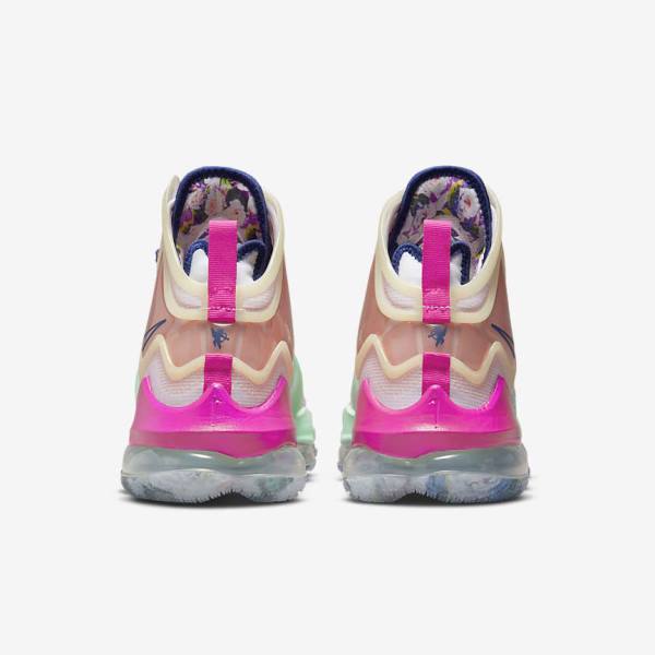 Nike LeBron 19 Basketbalschoenen Dames Blauw Lichtgroen Wit Bordeaux | NK963GBI