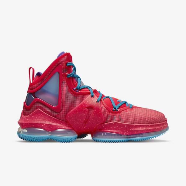 Nike LeBron 19 Basketbalschoenen Dames Rood Blauw Paars Rood | NK847BJC