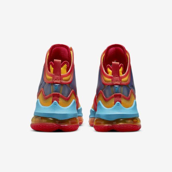 Nike LeBron 19 Basketbalschoenen Dames Wit Blauw | NK950OGD