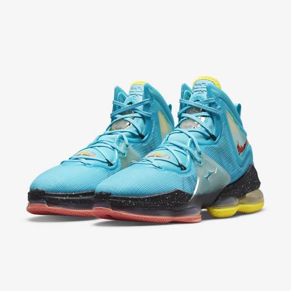 Nike LeBron 19 Basketbalschoenen Dames Zwart Rood Zwart | NK974HQC