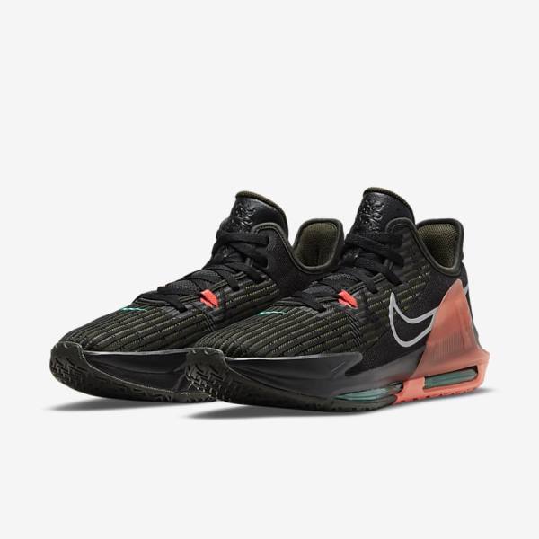 Nike LeBron Witness 6 Basketbalschoenen Heren Zwart Rood Metal Zilver | NK094TJI