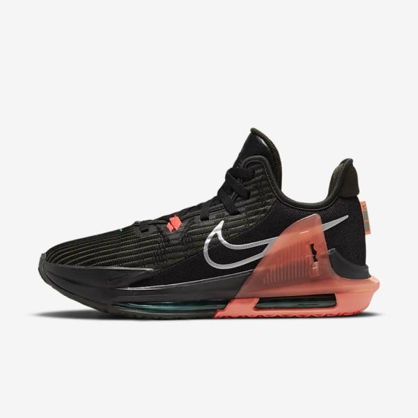 Nike LeBron Witness 6 Basketbalschoenen Heren Zwart Rood Metal Zilver | NK094TJI