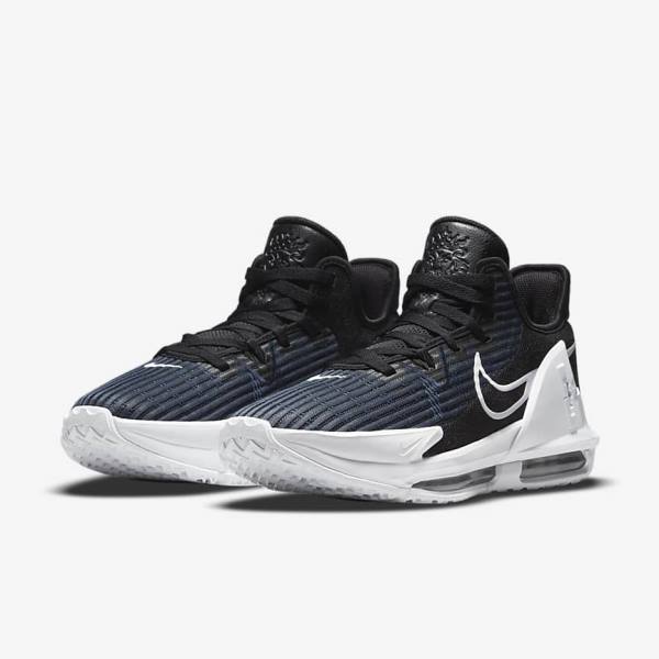 Nike LeBron Witness 6 Basketbalschoenen Dames Zwart Donkerobsidian Wit | NK460FQM