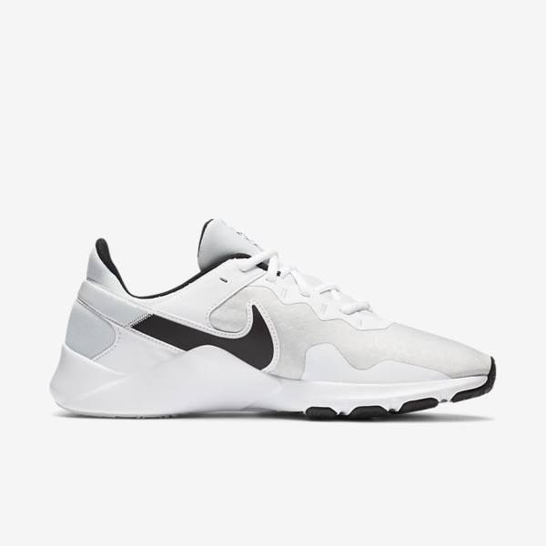 Nike Legend Essential 2 Fitness Schoenen Heren Platina Wit Zwart | NK713ORN