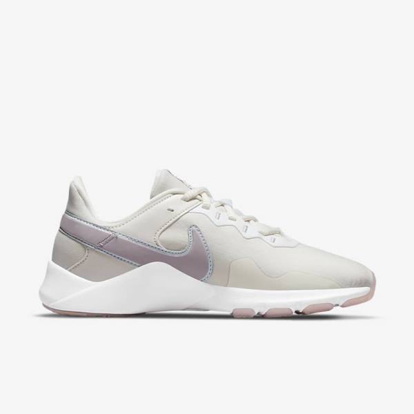 Nike Legend Essential 2 Premium Fitness Schoenen Dames Zwart Platina Wit | NK980HJC