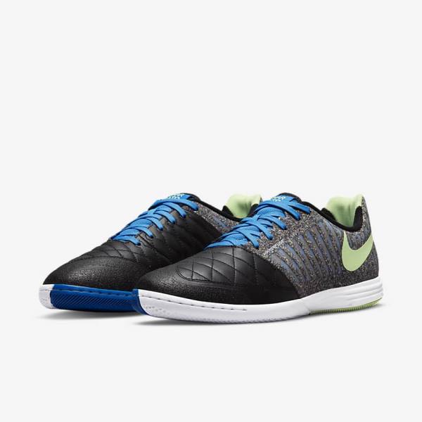 Nike Lunar Gato II IC Indoor Court Voetbalschoenen Heren Zwart Lichtblauw Lichtgroen | NK630WFI