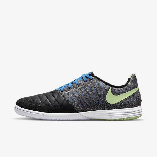 Nike Lunar Gato II IC Indoor Court Voetbalschoenen Heren Zwart Lichtblauw Lichtgroen | NK630WFI