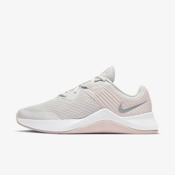 Nike MC Trainer Fitness Schoenen Dames Platina Roze Wit Metal Zilver | NK934SME