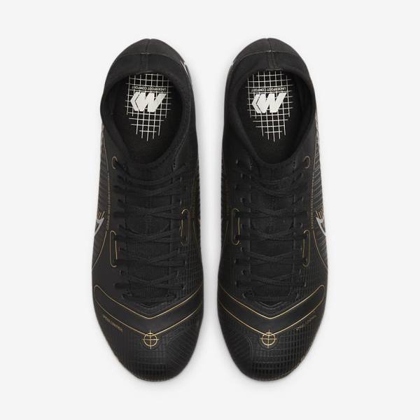 Nike Mercurial Superfly 8 Academy MG Multi-Grounds Voetbalschoenen Heren Zwart Metal Zilver Grijs Metal Goud | NK057XPE