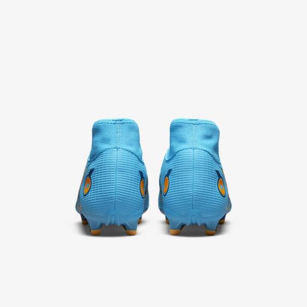 Nike Mercurial Superfly 8 Academy MG Multi-Grounds Voetbalschoenen Dames Blauw Oranje | NK907PWI