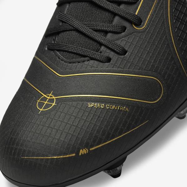 Nike Mercurial Superfly 8 Academy SG-PRO Anti-Clog Traction Soft-Grounds Voetbalschoenen Dames Zwart Metal Zilver Grijs Metal Goud | NK124TOS