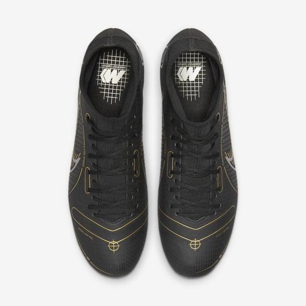 Nike Mercurial Superfly 8 Academy SG-PRO Anti-Clog Traction Soft-Grounds Voetbalschoenen Heren Zwart Metal Zilver Grijs Metal Goud | NK723TXW