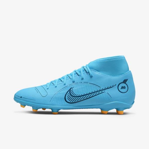 Nike Mercurial Superfly 8 Club MG Multi-Grounds Voetbalschoenen Heren Blauw Oranje | NK723OGM