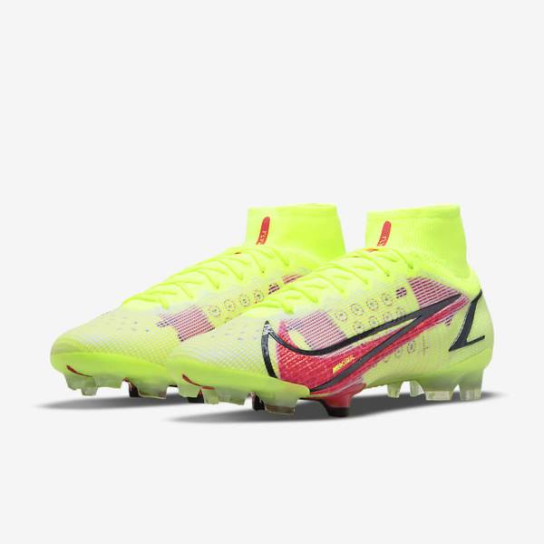 Nike Mercurial Superfly 8 Elite FG Firm-Grounds Voetbalschoenen Heren Zwart Lichtrood | NK278LCF