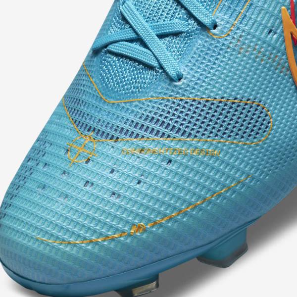 Nike Mercurial Superfly 8 Elite FG Firm-Grounds Voetbalschoenen Heren Blauw Oranje | NK465IKD