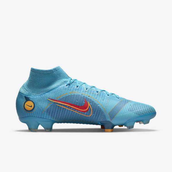 Nike Mercurial Superfly 8 Elite FG Firm-Grounds Voetbalschoenen Dames Blauw Oranje | NK516WRS