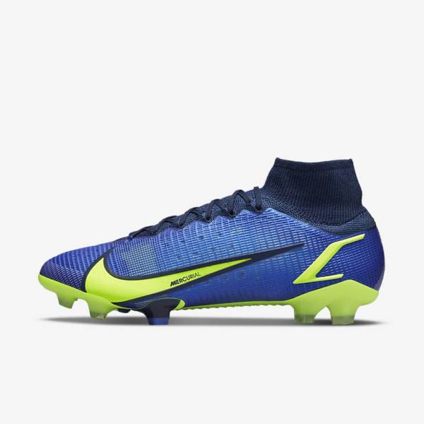 Nike Mercurial Superfly 8 Elite FG Firm-Grounds Voetbalschoenen Dames Blauw | NK623NZA