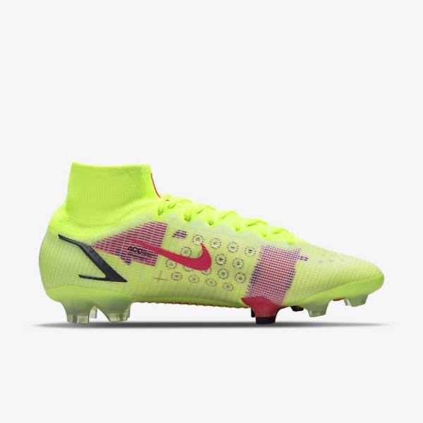 Nike Mercurial Superfly 8 Elite FG Firm-Grounds Voetbalschoenen Dames Zwart Lichtrood | NK640AGX