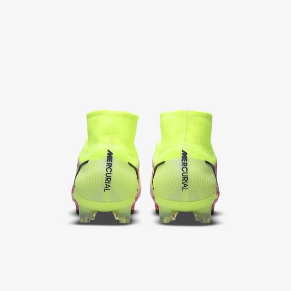 Nike Mercurial Superfly 8 Elite FG Firm-Grounds Voetbalschoenen Dames Zwart Lichtrood | NK640AGX