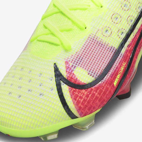 Nike Mercurial Superfly 8 Elite FG Firm-Grounds Voetbalschoenen Dames Zwart Lichtrood | NK640AGX