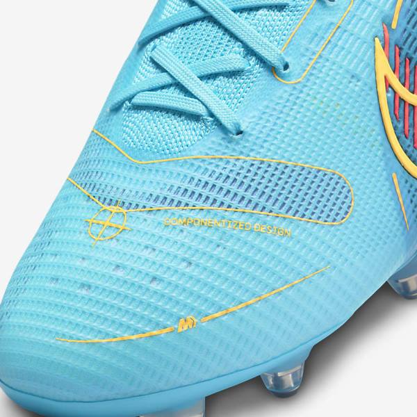 Nike Mercurial Superfly 8 Elite SG-PRO Anti-Clog Traction Soft-Ground Voetbalschoenen Dames Blauw Oranje | NK165CKM