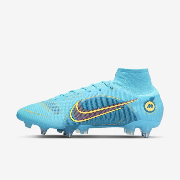 Nike Mercurial Superfly 8 Elite SG-PRO Anti-Clog Traction Soft-Ground Voetbalschoenen Dames Blauw Oranje | NK165CKM