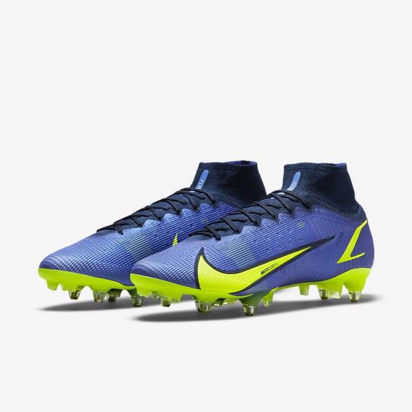 Nike Mercurial Superfly 8 Elite SG-Pro AC Soft-Ground Voetbalschoenen Dames Blauw | NK425KAH