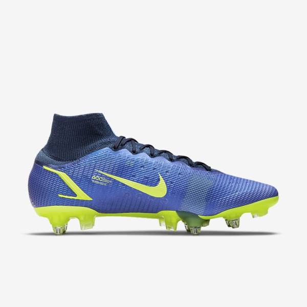 Nike Mercurial Superfly 8 Elite SG-Pro AC Soft-Ground Voetbalschoenen Heren Blauw | NK603ZQP