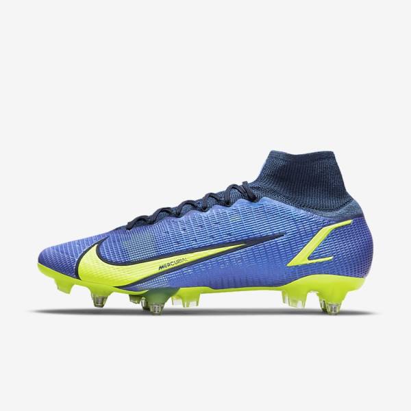 Nike Mercurial Superfly 8 Elite SG-Pro AC Soft-Ground Voetbalschoenen Heren Blauw | NK603ZQP