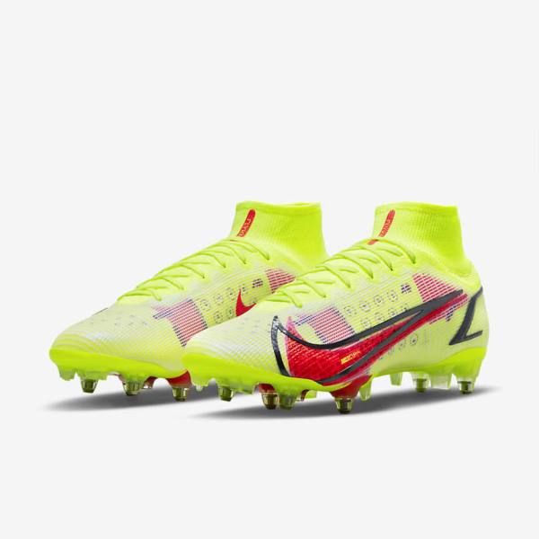 Nike Mercurial Superfly 8 Elite SG-Pro AC Soft-Ground Voetbalschoenen Heren Zwart Lichtrood | NK698ZXO