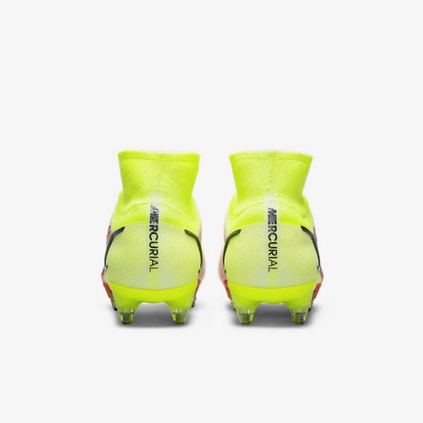 Nike Mercurial Superfly 8 Elite SG-Pro AC Soft-Ground Voetbalschoenen Heren Zwart Lichtrood | NK698ZXO