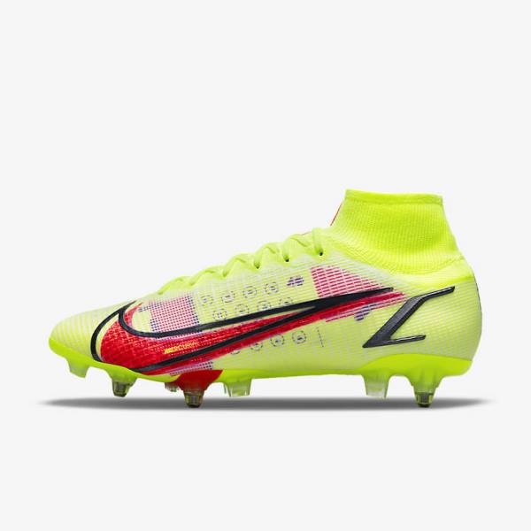 Nike Mercurial Superfly 8 Elite SG-Pro AC Soft-Ground Voetbalschoenen Dames Zwart Lichtrood | NK795PON