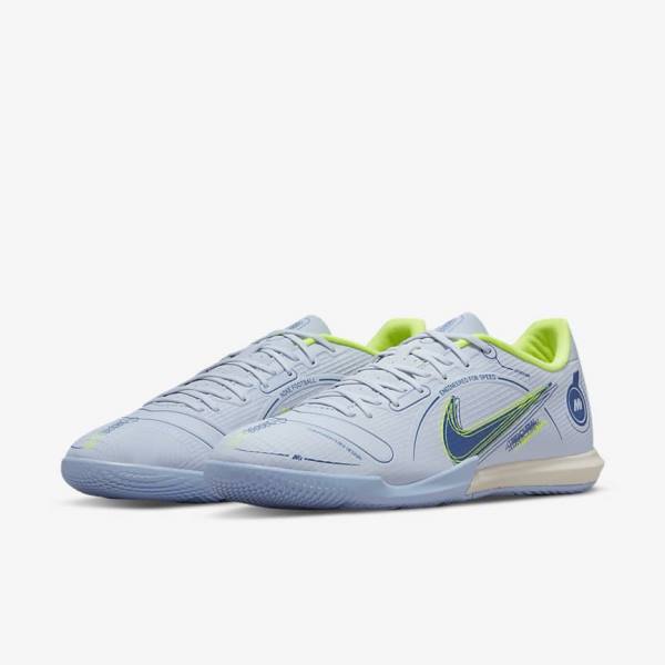 Nike Mercurial Vapor 14 Academy IC Indoor Court Voetbalschoenen Dames Grijs Lichtblauw Blauw | NK053CPH