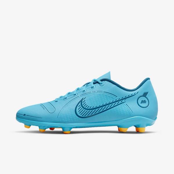 Nike Mercurial Vapor 14 Club MG Multi-Ground Voetbalschoenen Dames Blauw Oranje | NK624GVC