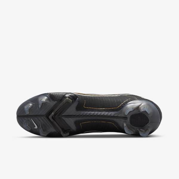 Nike Mercurial Vapor 14 Elite FG Firm-Grounds Voetbalschoenen Heren Zwart Metal Zilver Grijs Metal Goud | NK052HBI