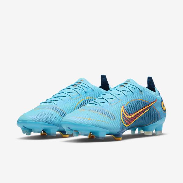 Nike Mercurial Vapor 14 Elite FG Firm-Grounds Voetbalschoenen Heren Blauw Oranje | NK150VXF