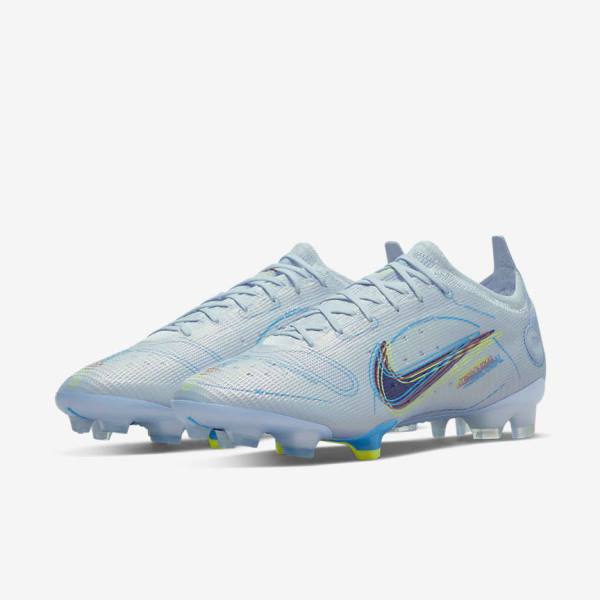 Nike Mercurial Vapor 14 Elite FG Firm-Grounds Voetbalschoenen Heren Grijs Lichtblauw Blauw | NK162LOT