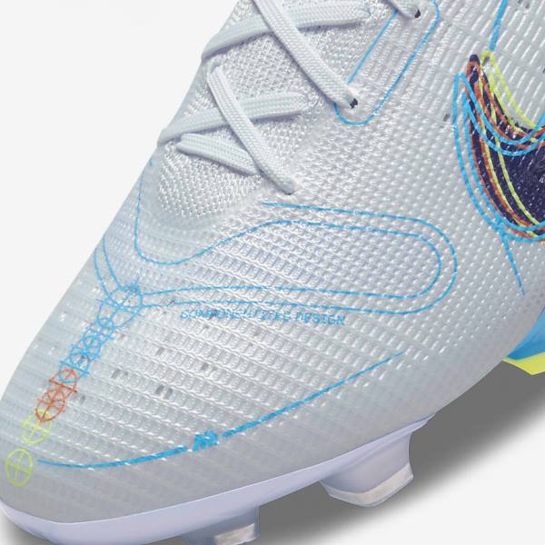 Nike Mercurial Vapor 14 Elite FG Firm-Grounds Voetbalschoenen Dames Grijs Lichtblauw Blauw | NK238IFZ