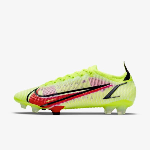 Nike Mercurial Vapor 14 Elite FG Firm-Ground Voetbalschoenen Heren Zwart Lichtrood | NK574IGN