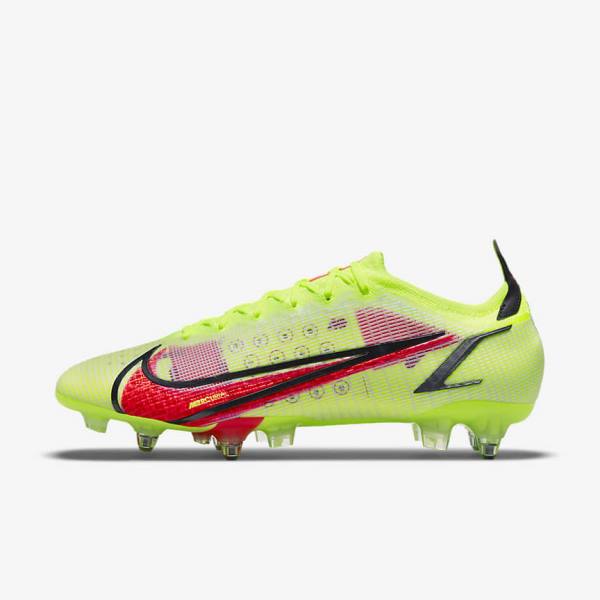 Nike Mercurial Vapor 14 Elite SG-Pro AC Soft-Ground Voetbalschoenen Heren Zwart Lichtrood | NK201VAY