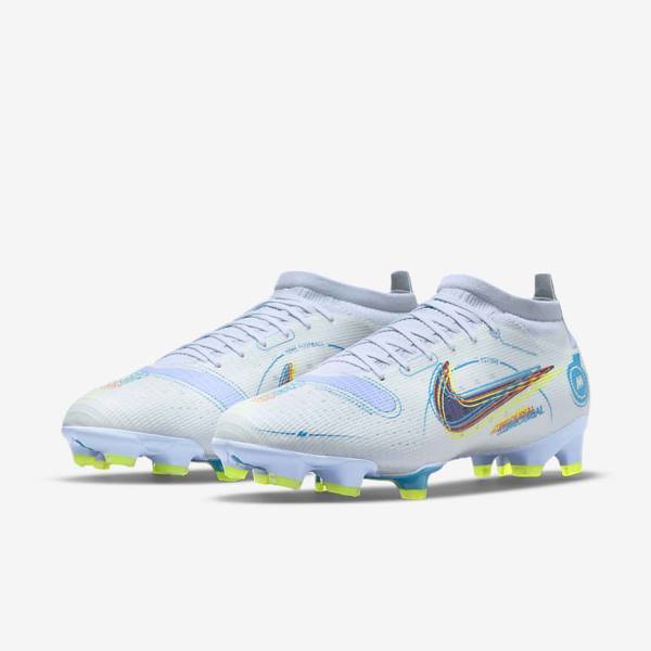 Nike Mercurial Vapor 14 Pro FG Firm-Ground Voetbalschoenen Heren Grijs Lichtblauw Blauw | NK792DCK