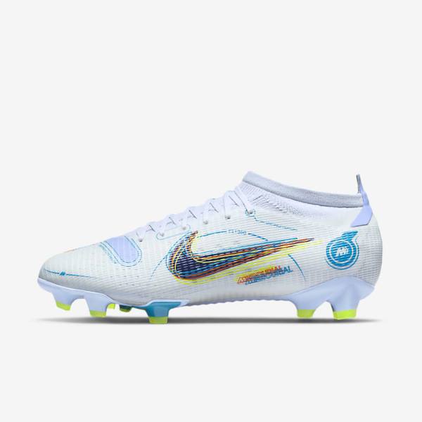 Nike Mercurial Vapor 14 Pro FG Firm-Ground Voetbalschoenen Heren Grijs Lichtblauw Blauw | NK792DCK