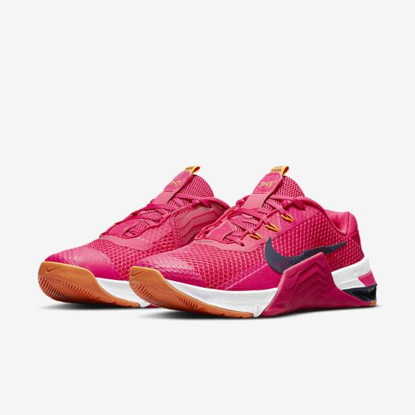 Nike Metcon 7 Fitness Schoenen Dames Roze Geel Blauw | NK134JPQ