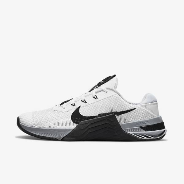 Nike Metcon 7 Fitness Schoenen Dames Wit Grijs Platina Zwart | NK452JBG