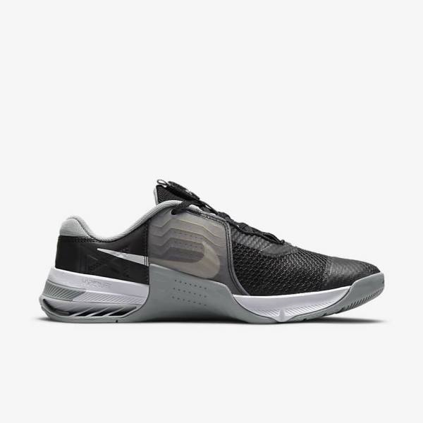 Nike Metcon 7 Fitness Schoenen Dames Zwart Grijs Wit Platina | NK574VXB