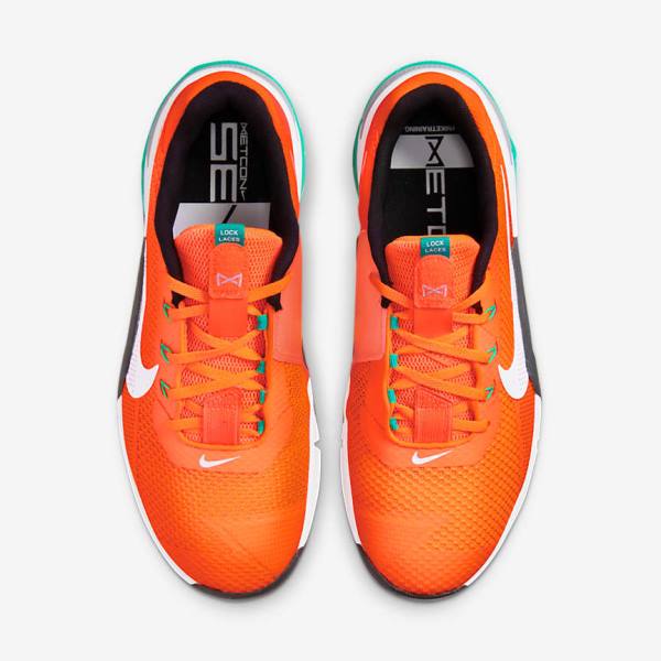 Nike Metcon 7 Fitness Schoenen Heren Oranje Donkergrijs Turquoise Wit | NK618MRC