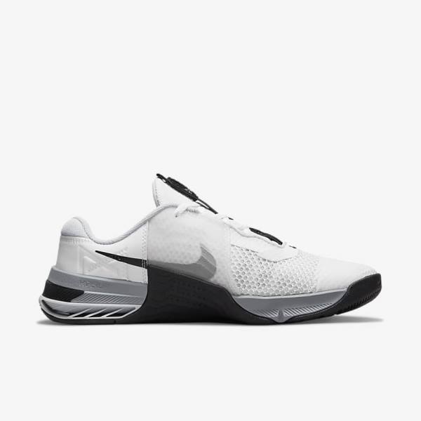 Nike Metcon 7 Fitness Schoenen Heren Wit Grijs Platina Zwart | NK310URJ