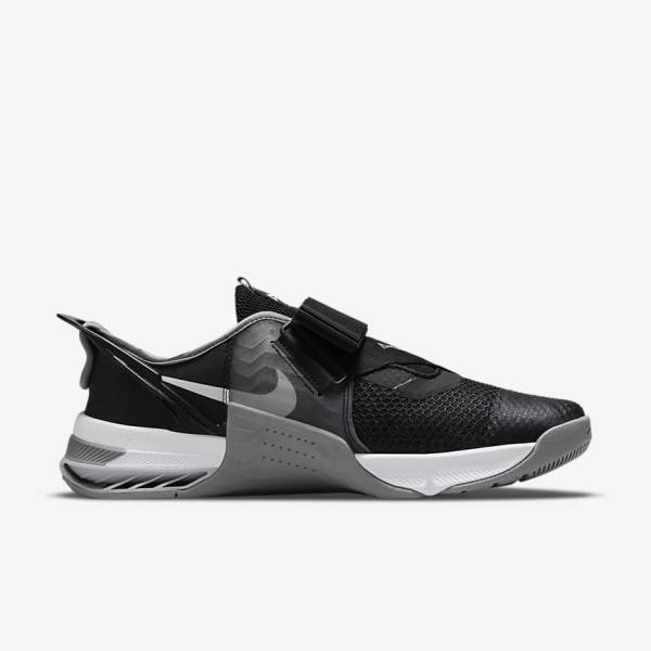 Nike Metcon 7 FlyEase Fitness Schoenen Dames Zwart Grijs Wit Platina | NK708XYU