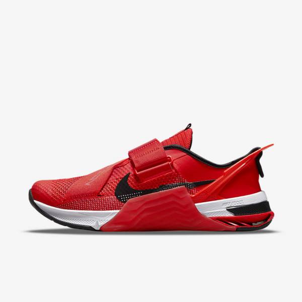 Nike Metcon 7 FlyEase Fitness Schoenen Dames Rood Wit Zwart | NK742JQP